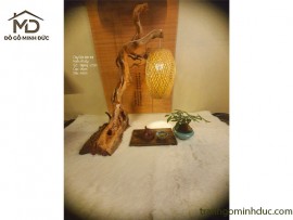 Cây đèn lồng xoắn cây gỗ tự nhiên trang trí bàn trà phòng ngủ
