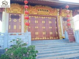 Thi công đình chùa gỗ tự nhiên - chạm khắc tinh xảo lối cổ truyền