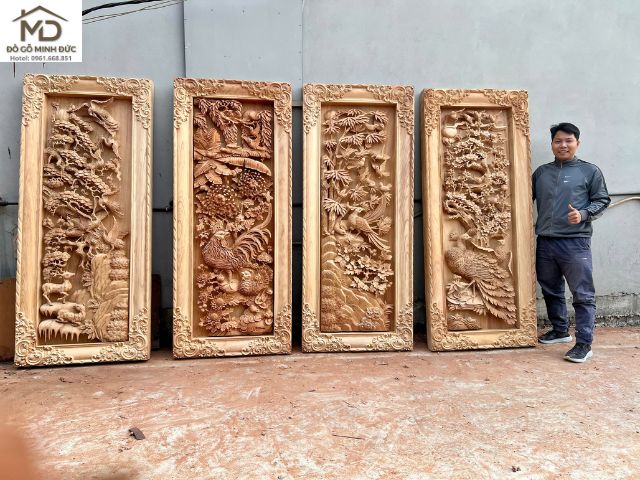 xưởng tranh gỗ tại làng nghề chuyên mỹ phú xuyên hà nội