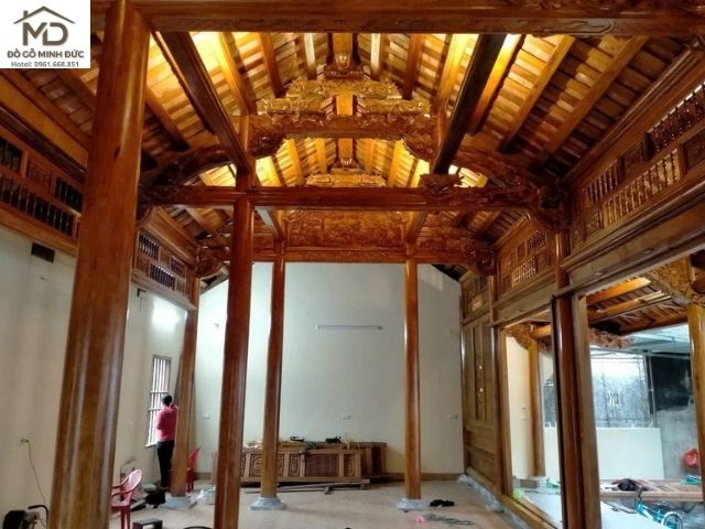 cẩn thận khi thi công thiết kế nhà cổ hay từ đường