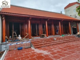 Nhận báo giá thi công nhà gỗ 3 gian, 5 gian kẻ truyền lối cổ Bắc Bộ