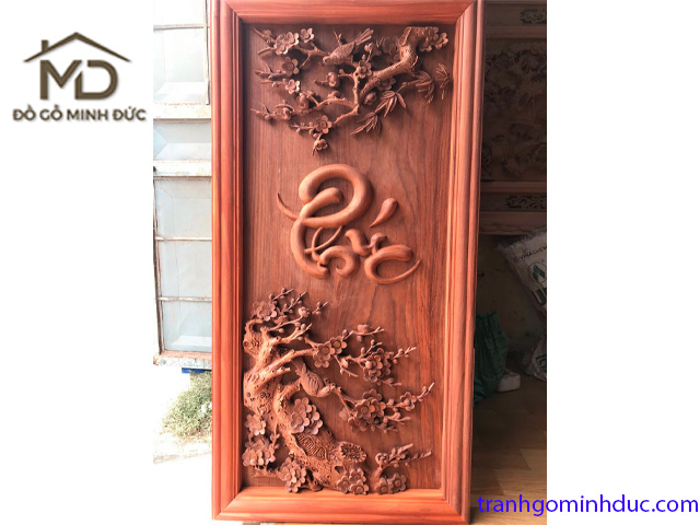 Tranh gỗ phong thủy chữ phúc đầy ý nghĩa hàng độc 